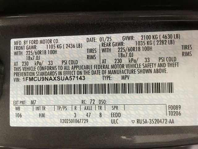 2025 Ford Escape ST-Line Select AWD - 22977461 - 47