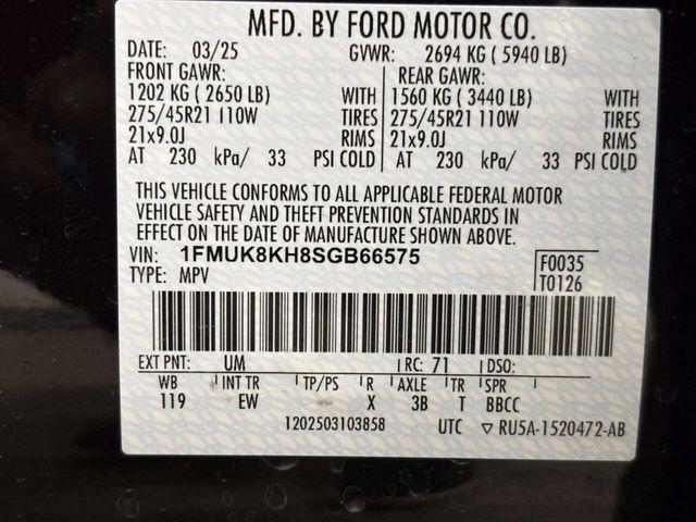 2025 Ford Explorer ST-Line 4WD - 23036124 - 38