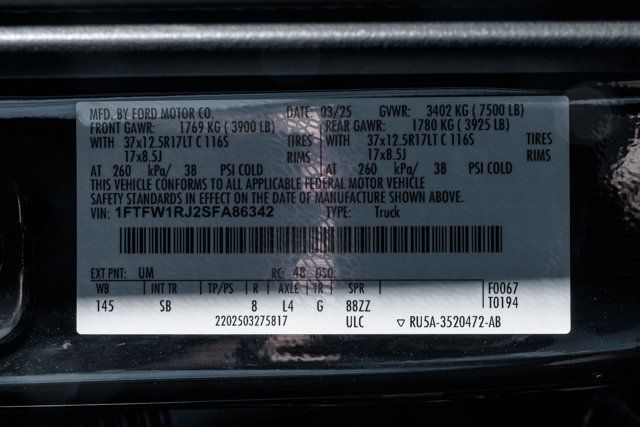 2025 Ford F-150 Raptor 4WD SuperCrew 5.5' Box - 22919047 - 47