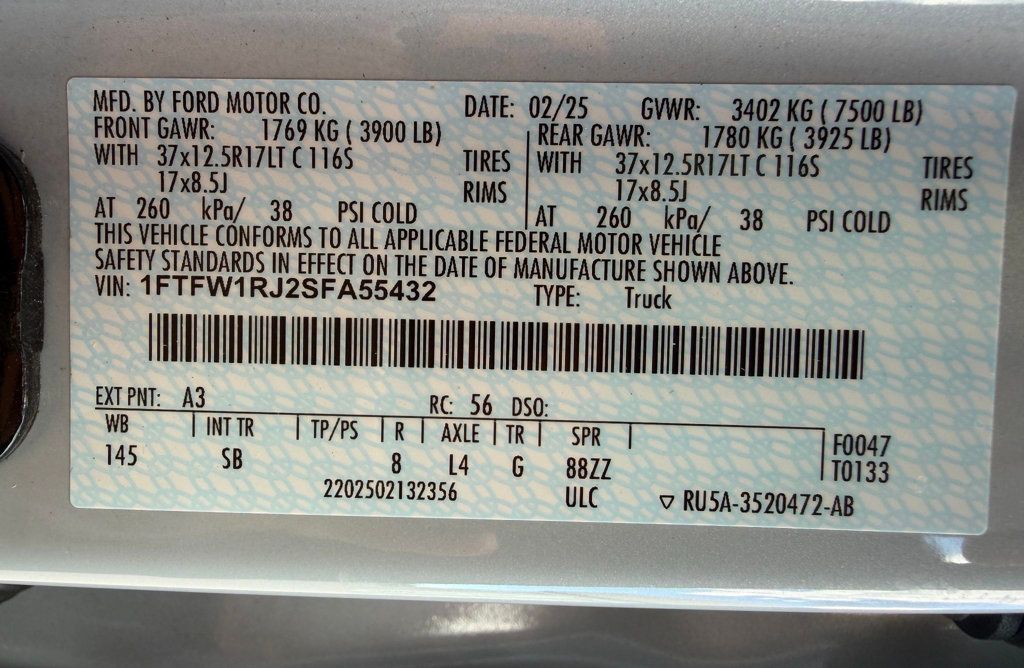 2025 Ford F-150 Raptor 4WD SuperCrew "R" - 23008356 - 41