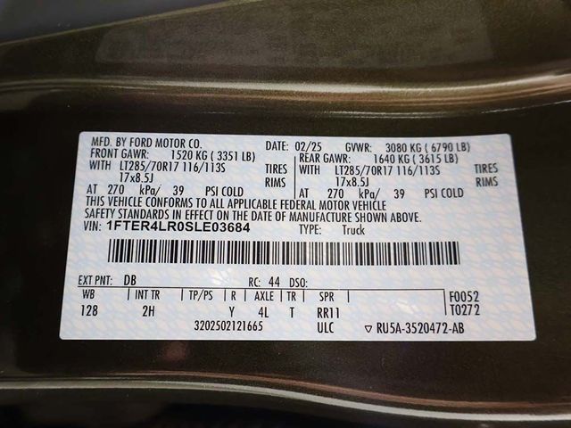 2025 Ford Ranger Raptor 4WD SuperCrew 5' Box - 23029375 - 55
