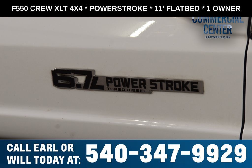 2025 Ford Super Duty F-550 DRW F550 CREW XLT 4X4 * POWERSTROKE * 11' FLATBED * 1 OWNER - 23017706 - 9