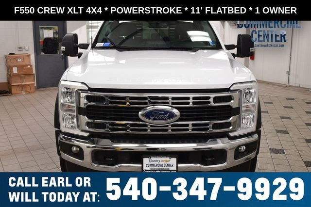 2025 Ford Super Duty F-550 DRW F550 CREW XLT 4X4 * POWERSTROKE * 11' FLATBED * 1 OWNER - 23017706 - 1