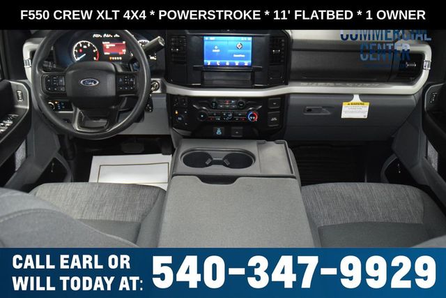 2025 Ford Super Duty F-550 DRW F550 CREW XLT 4X4 * POWERSTROKE * 11' FLATBED * 1 OWNER - 23017706 - 22