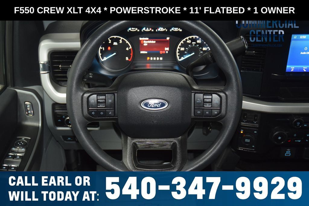 2025 Ford Super Duty F-550 DRW F550 CREW XLT 4X4 * POWERSTROKE * 11' FLATBED * 1 OWNER - 23017706 - 27