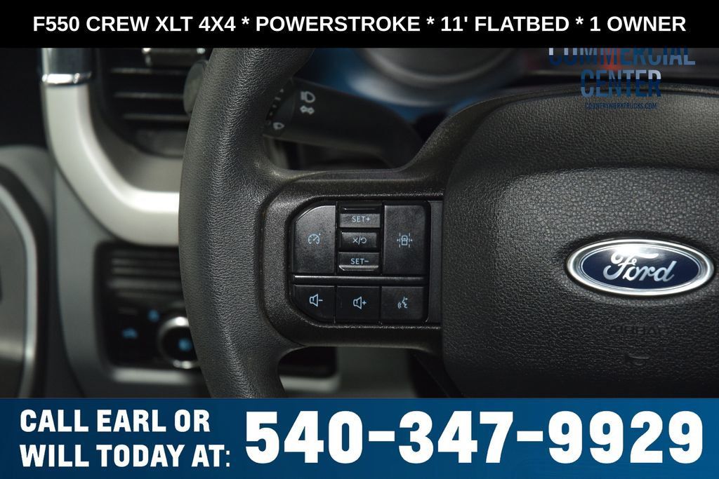 2025 Ford Super Duty F-550 DRW F550 CREW XLT 4X4 * POWERSTROKE * 11' FLATBED * 1 OWNER - 23017706 - 28