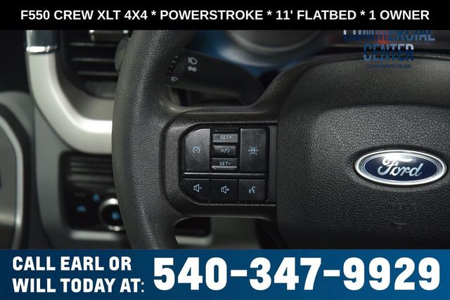 2025 Ford Super Duty F-550 DRW F550 CREW XLT 4X4 * POWERSTROKE * 11' FLATBED * 1 OWNER - 23017706 - 28