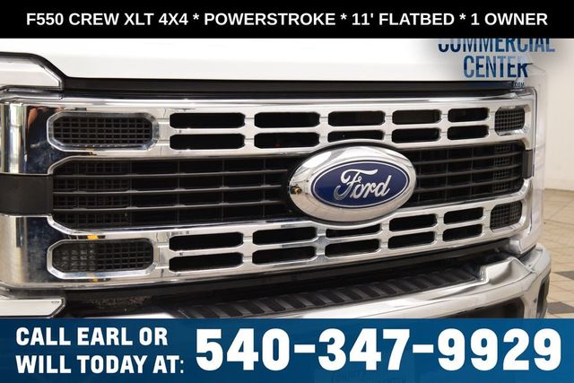 2025 Ford Super Duty F-550 DRW F550 CREW XLT 4X4 * POWERSTROKE * 11' FLATBED * 1 OWNER - 23017706 - 4