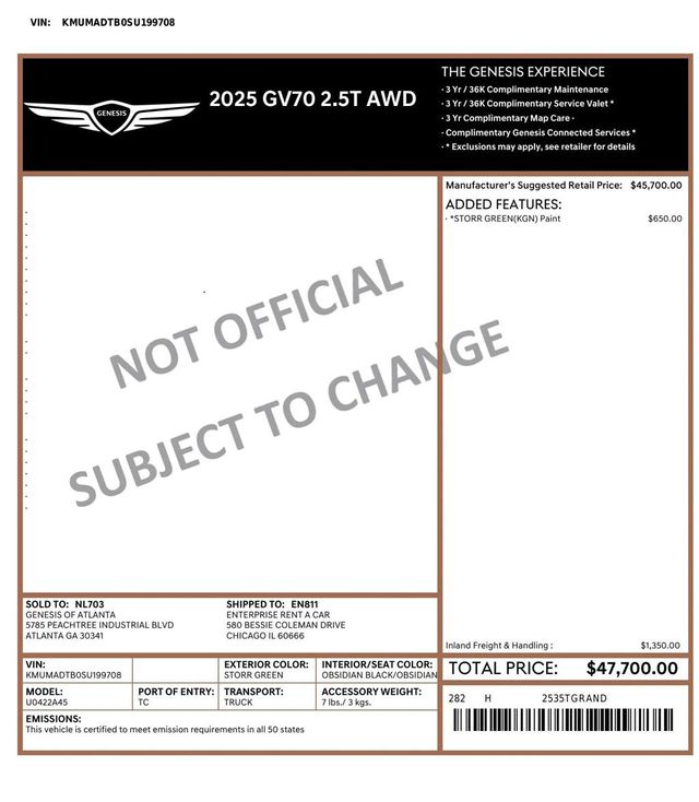 2025 Genesis GV70 2.5T AWD - 22939712 - 32