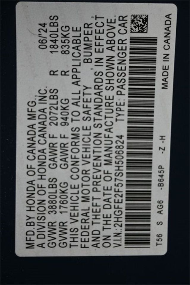 2025 Honda Civic Sedan Sport CVT - 22960435 - 8