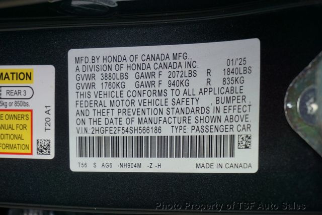 2025 Honda Civic Sedan Sport CVT - 22959407 - 28