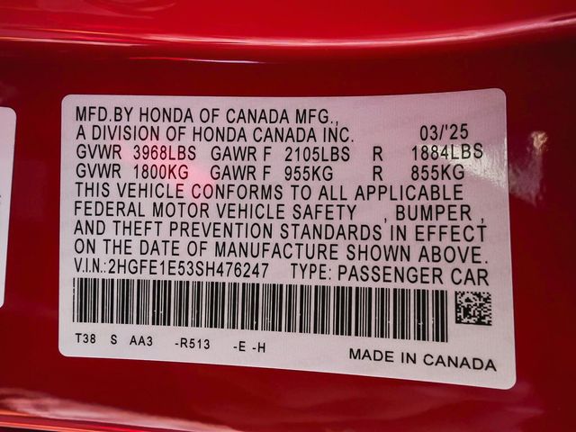 2025 Honda Civic Si  - 23077962 - 14