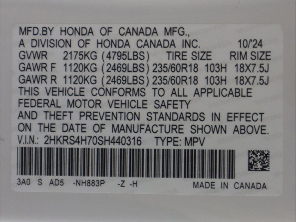 2025 Honda CR-V EX-L AWD - 22714497 - 52