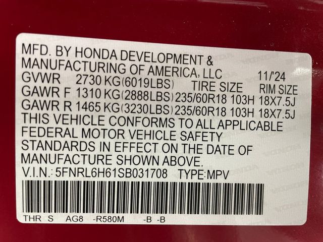2025 Honda Odyssey EX-L Automatic - 23014792 - 50