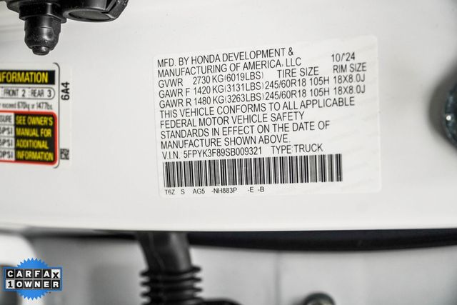 2025 Honda Ridgeline Black Edition AWD - 22970791 - 45