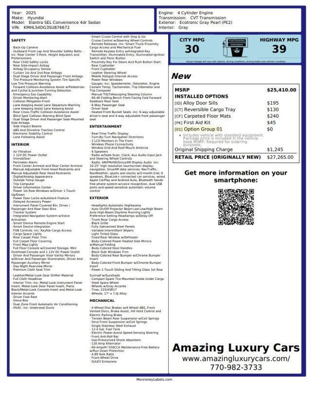 2025 Hyundai Elantra SEL Convenience IVT - 23075408 - 19