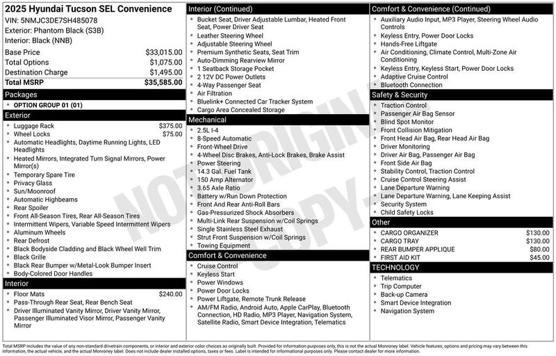 2025 Hyundai Tucson SEL Convenience FWD - 22988828 - 5