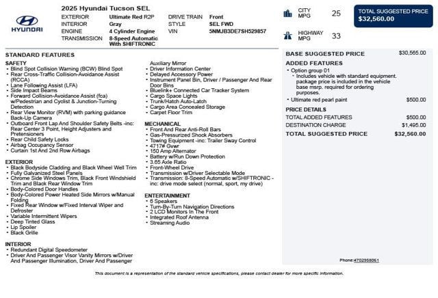 2025 Hyundai Tucson SEL FWD - 23071986 - 2