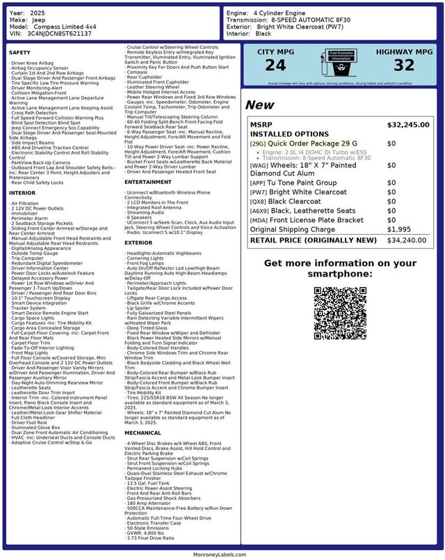 2025 Jeep Compass Limited 4x4 - 22975197 - 41