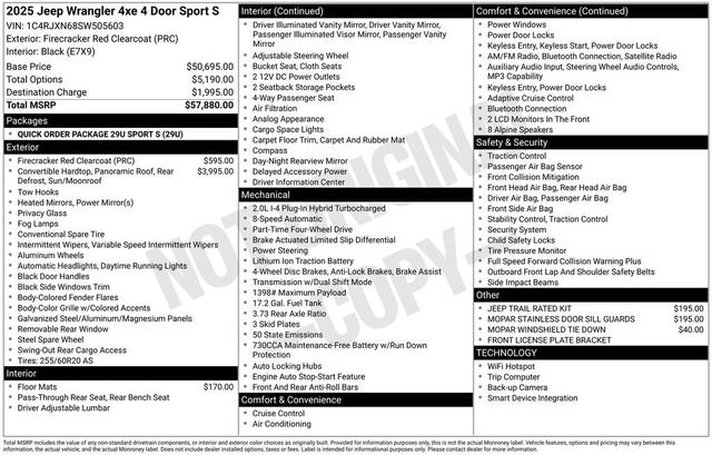 2025 Jeep Wrangler 4xe Sport S 4x4 - 22965859 - 5