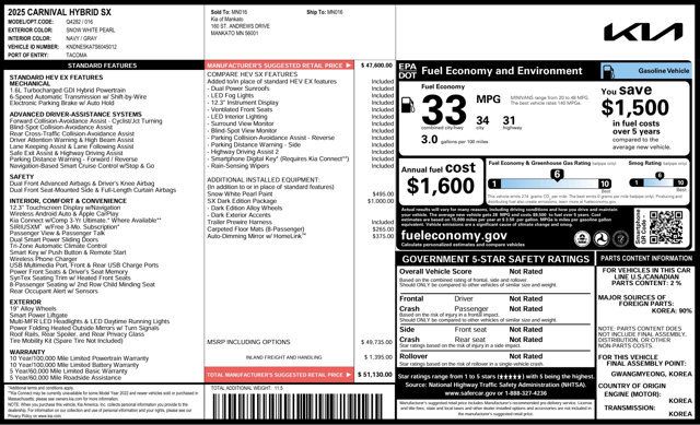 2025 Kia Carnival Hybrid SX - 23089645 - 3
