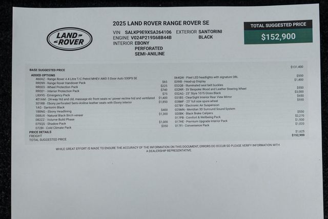 2025 Land Rover Range Rover P530 SE SWB - 23094149 - 51