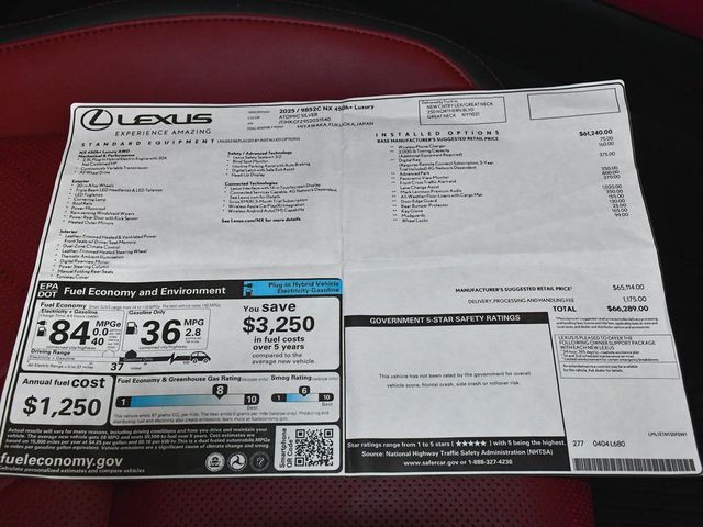 2025 Lexus NX 450h Luxury - 23006532 - 68