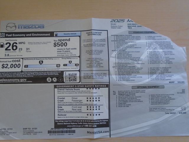 2025 Mazda Mazda3 Hatchback 2.5 Turbo Premium Plus Automatic AWD - 23006253 - 36