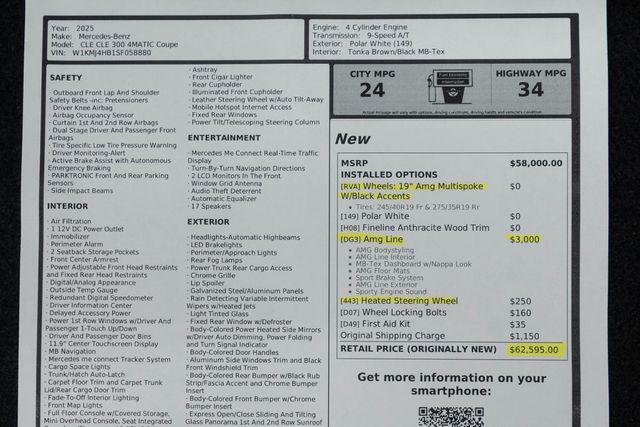 2025 Mercedes-Benz CLE CLE 300 4MATIC Coupe - 22943254 - 50