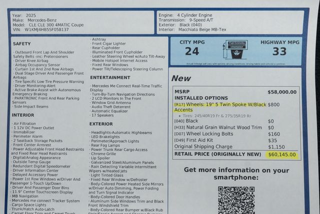 2025 Mercedes-Benz CLE CLE 300 4MATIC Coupe - 22970771 - 48