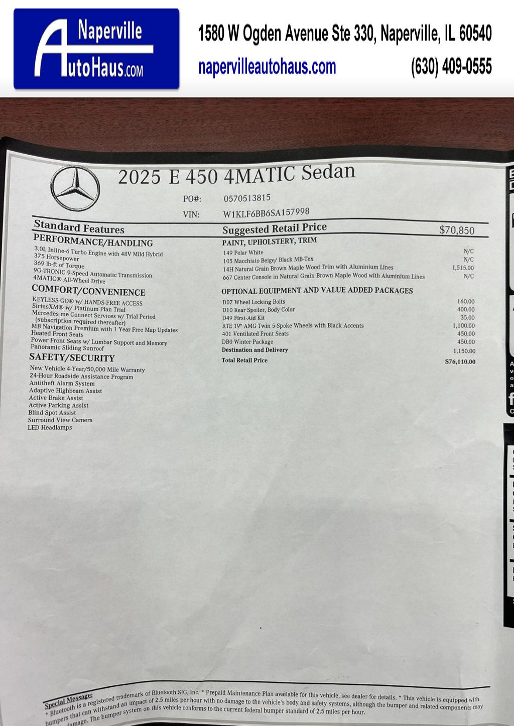 2025 MERCEDES-BENZ E-CLASS - Image 1