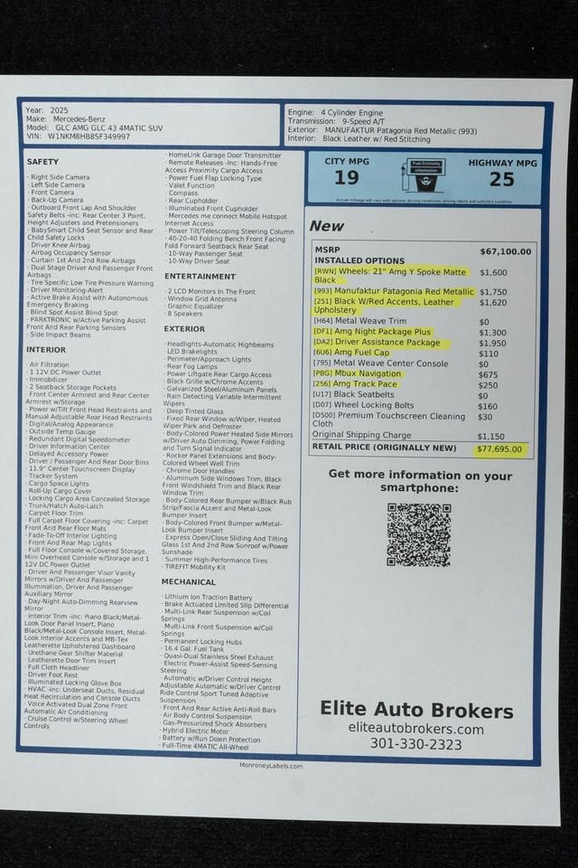 2025 Mercedes-Benz GLC AMG GLC 43 4MATIC SUV - 22982690 - 55