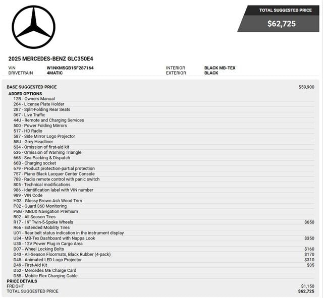 2025 Mercedes-Benz GLC GLC 350e 4MATIC SUV - 23093133 - 3