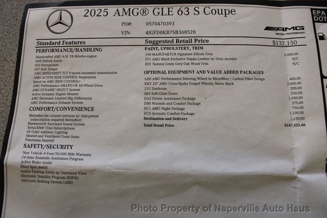 2025 Mercedes-Benz GLE AMG GLE 63 S 4MATIC+ Coupe - 23035358 - 63
