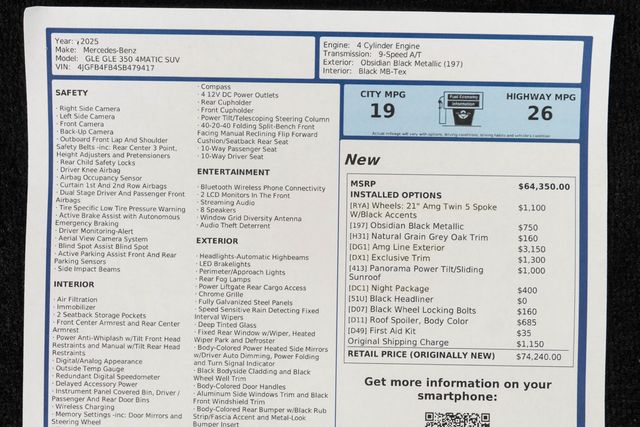 2025 Mercedes-Benz GLE GLE 350 4MATIC SUV - 22966743 - 52