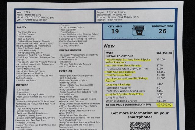 2025 Mercedes-Benz GLE GLE 350 4MATIC SUV - 23020793 - 51
