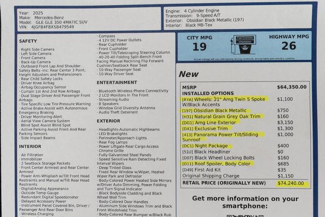 2025 Mercedes-Benz GLE GLE 350 4MATIC SUV - 23039779 - 7