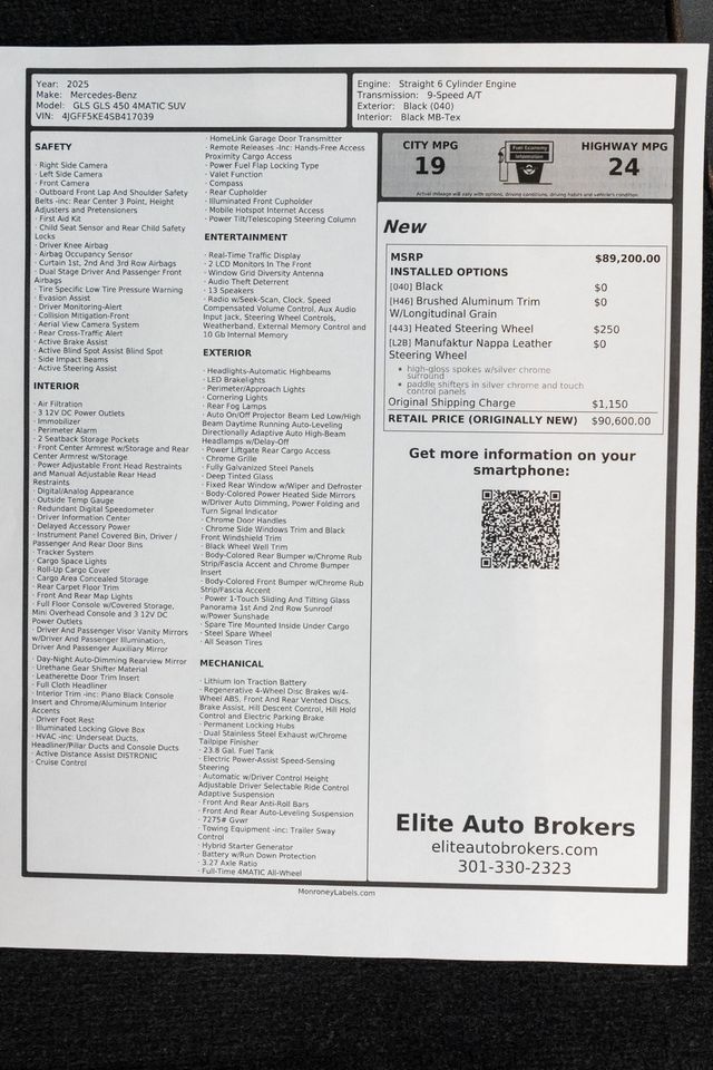 2025 Mercedes-Benz GLS GLS 450 4MATIC SUV - 23082004 - 58