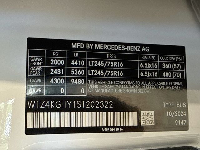 2025 Mercedes-Benz Sprinter Passenger Van 2500 High Roof I4 Diesel 170" RWD - 23090499 - 25