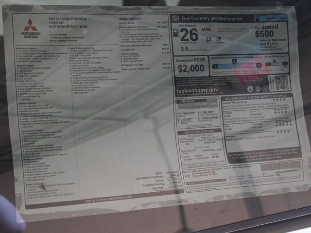 2025 Mitsubishi Outlander Sport 2.0 LE - 23006667 - 11