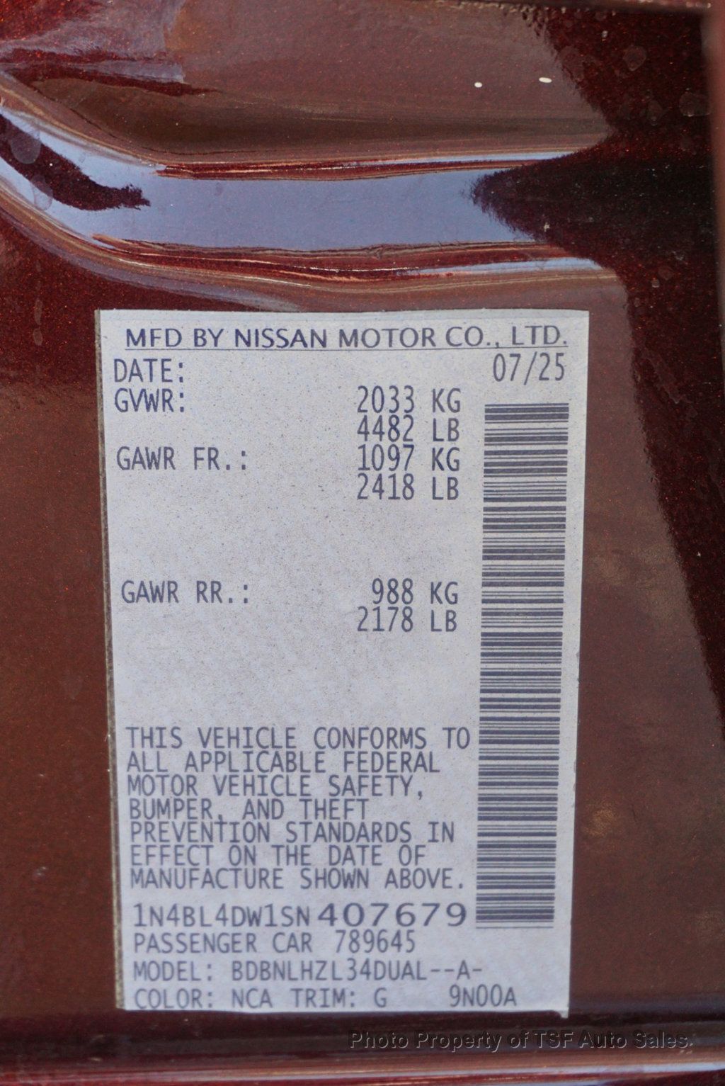 2025 Nissan Altima SV AWD APPLE/ANDROID CARPLAY REAR CAMERA SUNROOF DRIVE ASSIST  - 22991495 - 36