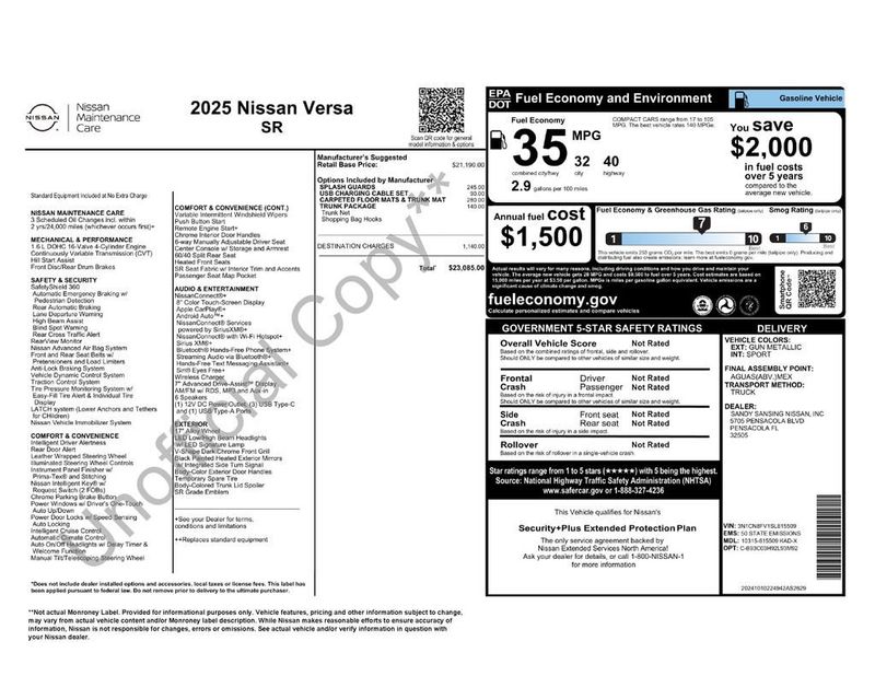 2025 Nissan Versa SR CVT - 23024040 - 5