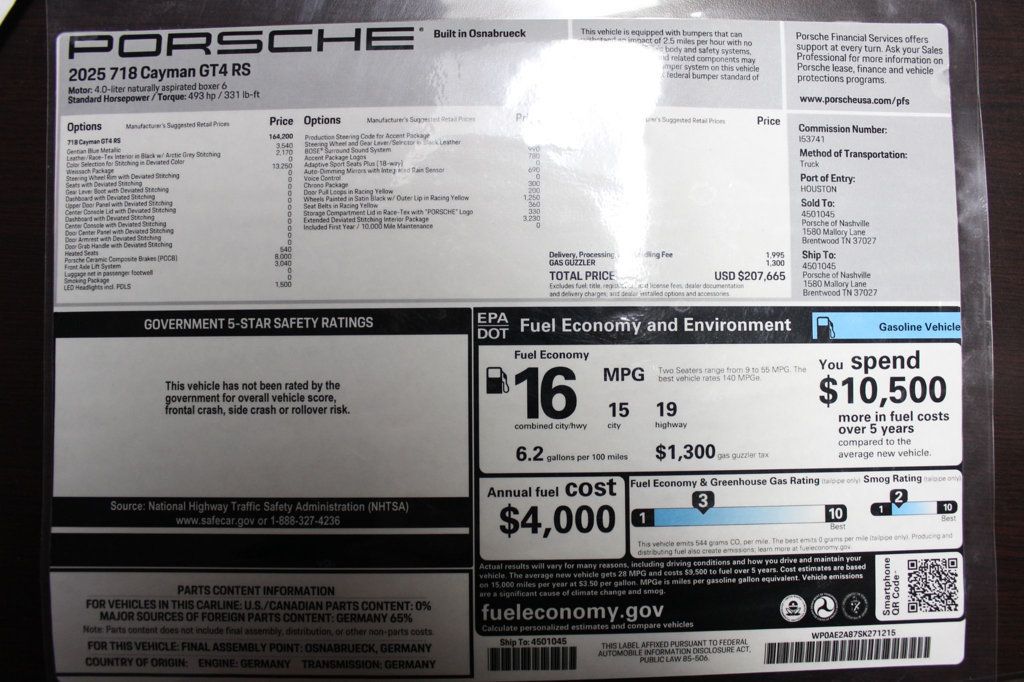 2025 Porsche 718 Cayman GT4 RS Coupe - 22946101 - 31