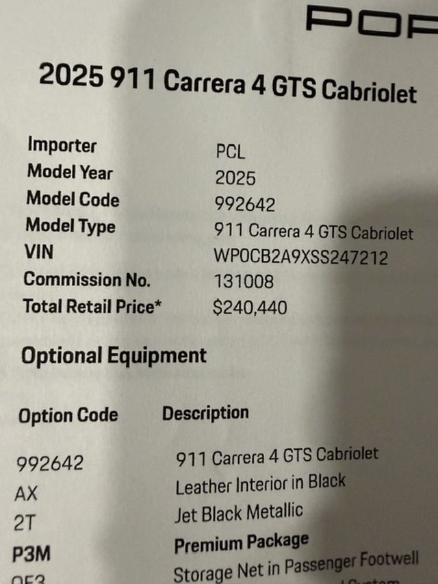 2025 Porsche 911 Carrera 4 GTS Cabriolet - 23071905 - 52
