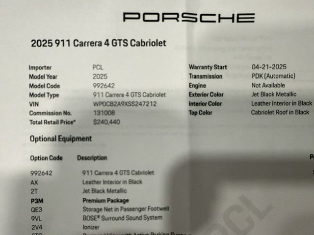 2025 Porsche 911 Carrera 4 GTS Cabriolet - 23071905 - 53