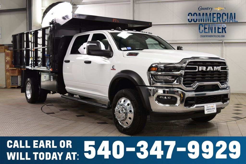 2025 Ram 5500 Chassis Cab 5500 CREW 4X4 * CUMMINS * NEW 12' PJ'S LANDSCAPE DUMP - 22982016 | Video 1