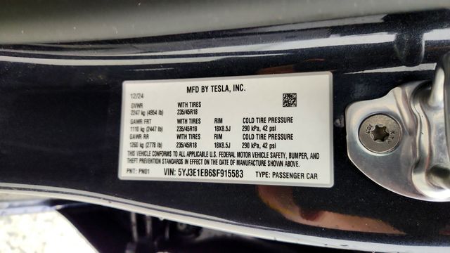 2025 Tesla Model 3 Long Range AWD - 23095103 - 23