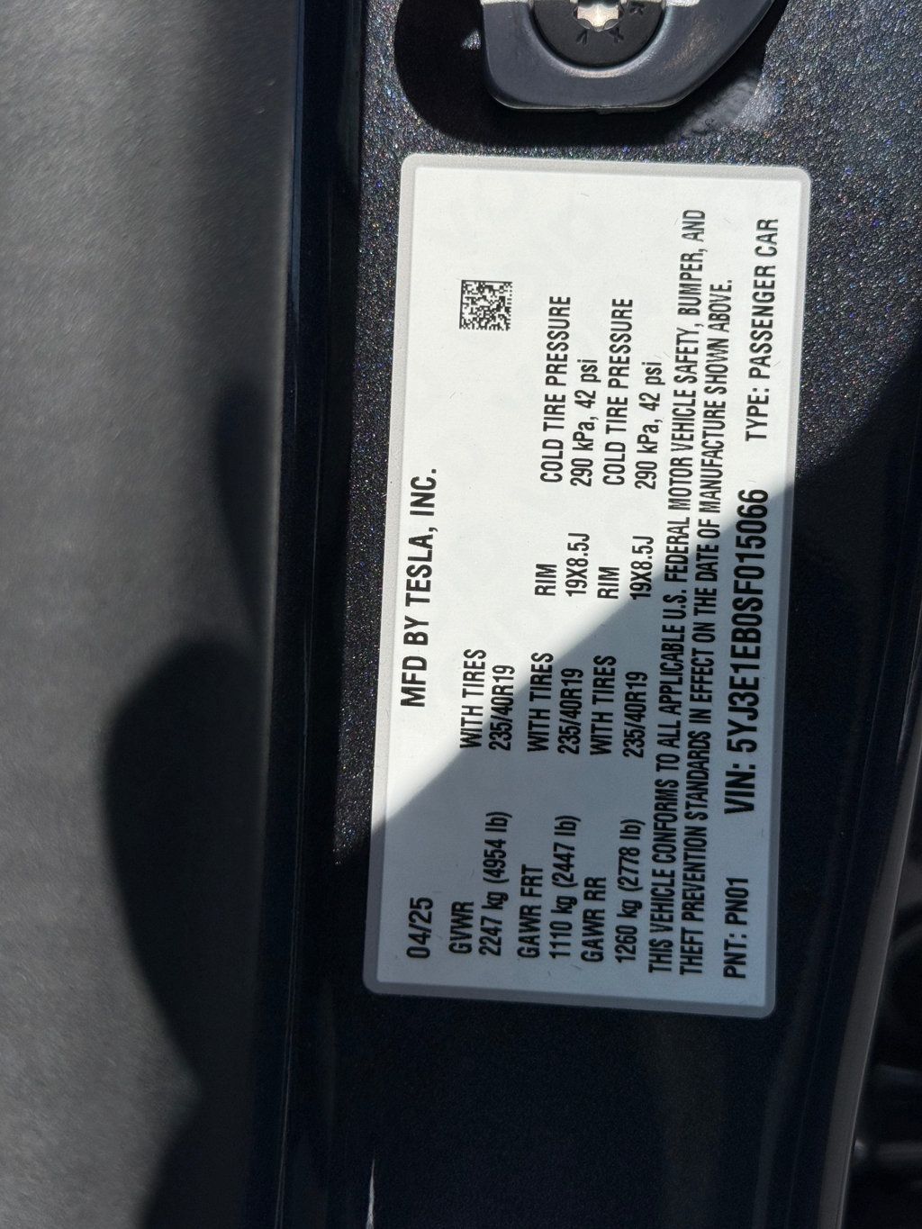 2025 Tesla Model 3 **MODEL 3 LONG RANGE PREMIUM AWD**WHITE INTERIOR**19" WHEELS** - 23065462 - 32