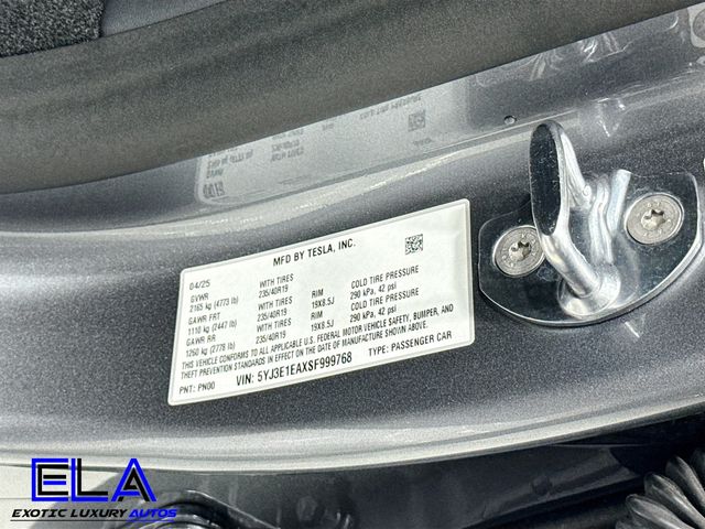 2025 Tesla Model 3 PREMIUM! PAK! QUICK-SILVER! PAINT UPGRADE! 19" NOVA WHEELS!  - 22948407 - 37