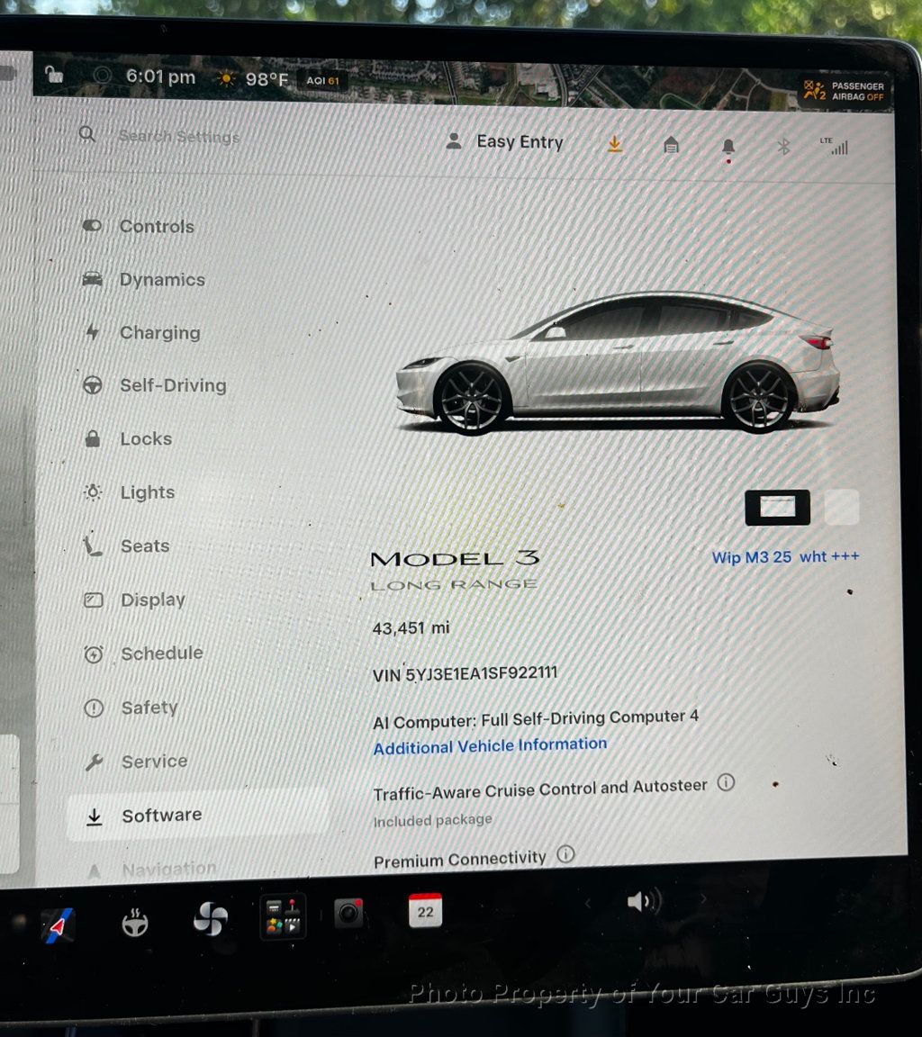 2025 Tesla Model 3 White on white - 23085644 - 14